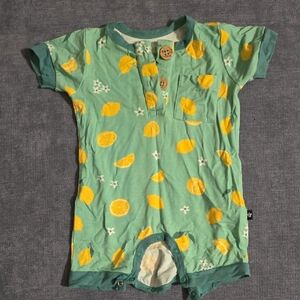 Larkspur Lemons Snap Short Romper